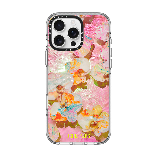 Acid Flwrs x CASETiFY iPhone 16 Pro Max ケース クリア クリア ケース MagSafe対応 AF PINK AQUA