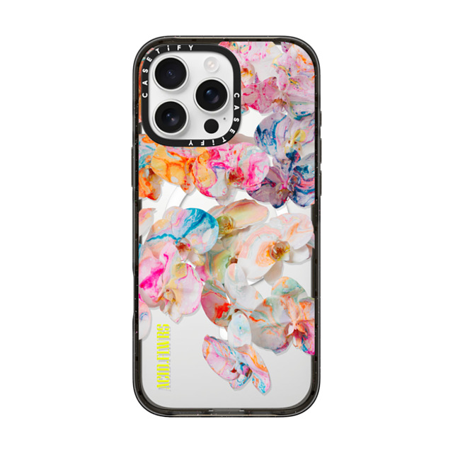 Acid Flwrs x CASETiFY iPhone 16 Pro Max ケース ブラック インパクトケース MagSafe対応 AF DREAM FLWRS