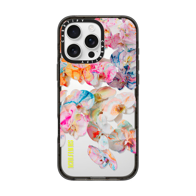 Acid Flwrs x CASETiFY iPhone 16 Pro Max ケース ブラック インパクトケース AF DREAM FLWRS