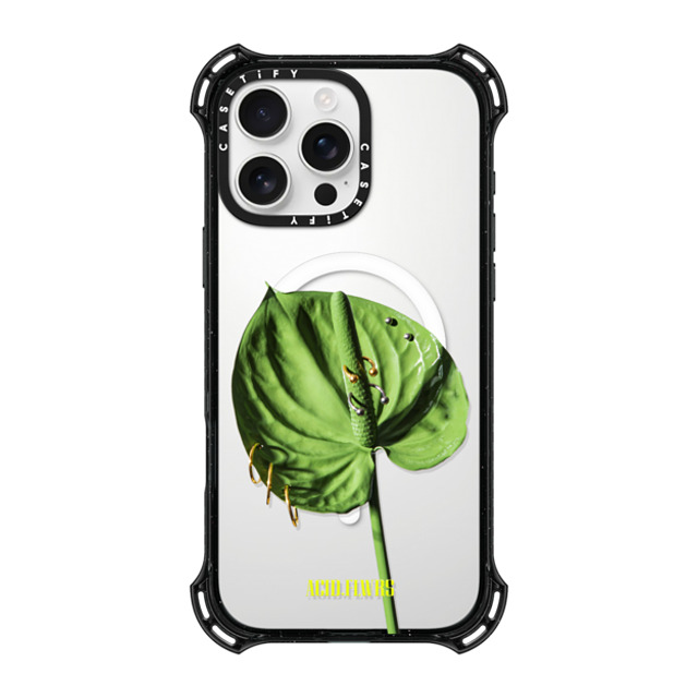 Acid Flwrs x CASETiFY iPhone 16 Pro Max Case Black バウンスケース Pierced Anthurium Acid Flwrs x CASETiFY iPhone 16 Pro Max Case Black バウンスケース Pierced Anthurium