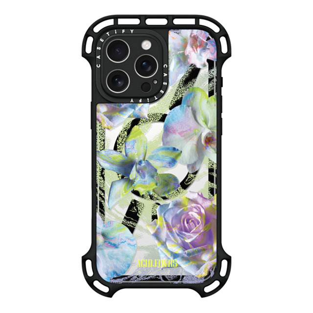 Acid Flwrs x CASETiFY iPhone 16 Pro Max Case Black ウルトラ バウンスケース MagSafe対応 NEON GARDEN Acid Flwrs x CASETiFY iPhone 16 Pro Max Case Black ウルトラ バウンスケース MagSafe対応 NEON GARDEN