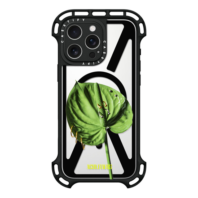 Acid Flwrs x CASETiFY iPhone 16 Pro Max Case Black ウルトラ バウンスケース MagSafe対応 Pierced Anthurium Acid Flwrs x CASETiFY iPhone 16 Pro Max Case Black ウルトラ バウンスケース MagSafe対応 Pierced Anthurium