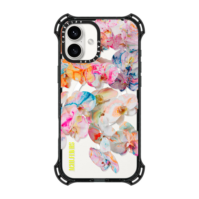 Acid Flwrs x CASETiFY iPhone 16 Plus Case Black バウンスケース AF DREAM FLWRS Acid Flwrs x CASETiFY iPhone 16 Plus Case Black バウンスケース AF DREAM FLWRS