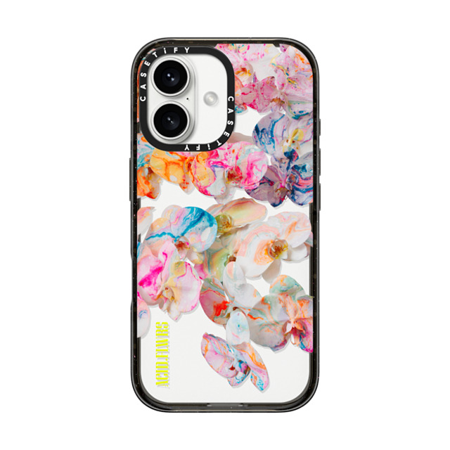 Acid Flwrs x CASETiFY iPhone 16 ケース ブラック インパクトケース AF DREAM FLWRS