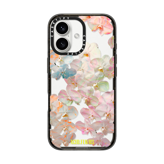 Acid Flwrs x CASETiFY iPhone 16 Case Pastel Black インパクトケース AF PASTEL FLWRS Mother's Day Acid Flwrs x CASETiFY iPhone 16 Case Pastel Black インパクトケース AF PASTEL FLWRS Mother's Day