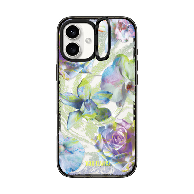 Acid Flwrs x CASETiFY iPhone 16 Plus Case Black インパクトリングスタンドケース MagSafe対応 NEON GARDEN Mother's Day Acid Flwrs x CASETiFY iPhone 16 Plus Case Black インパクトリングスタンドケース MagSafe対応 NEON GARDEN Mother's Day