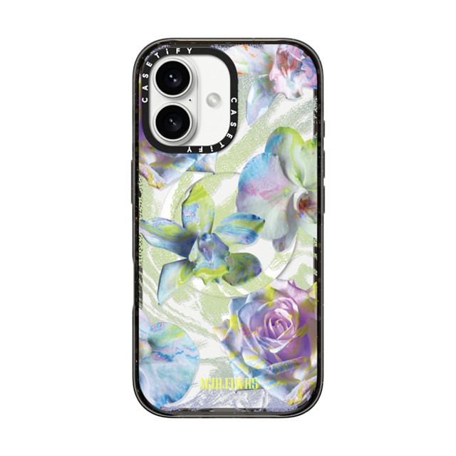 Acid Flwrs x CASETiFY iPhone 16 ケース ブラック インパクトケース MagSafe対応 NEON GARDEN Father's Day Acid Flwrs x CASETiFY iPhone 16 ケース ブラック インパクトケース MagSafe対応 NEON GARDEN Father's Day