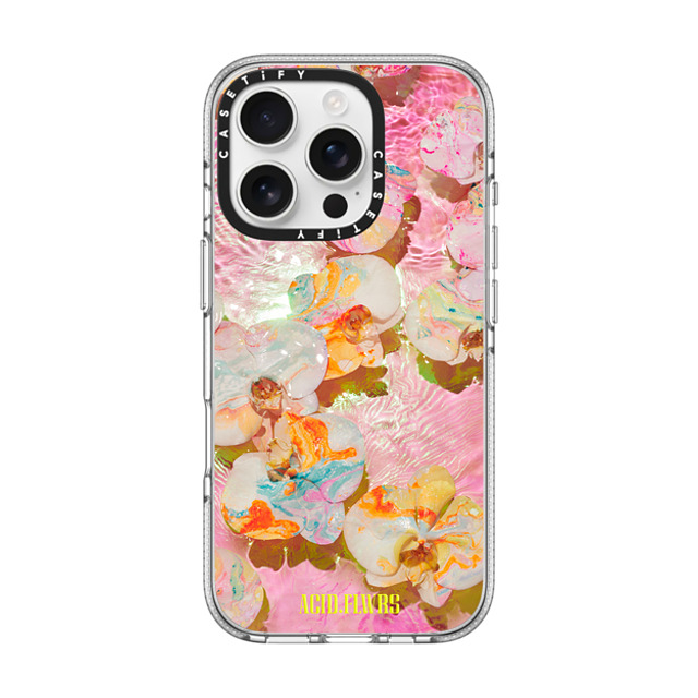 Acid Flwrs x CASETiFY iPhone 16 Pro ケース クリア クリア ケース MagSafe対応 AF PINK AQUA