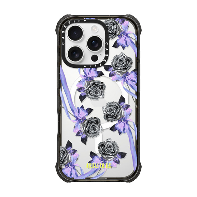 Acid Flwrs x CASETiFY iPhone 16 Pro Case Black ウルトラ インパクトケース MagSafe 対応 Chrome Rose Pattern Acid Flwrs x CASETiFY iPhone 16 Pro Case Black ウルトラ インパクトケース MagSafe 対応 Chrome Rose Pattern