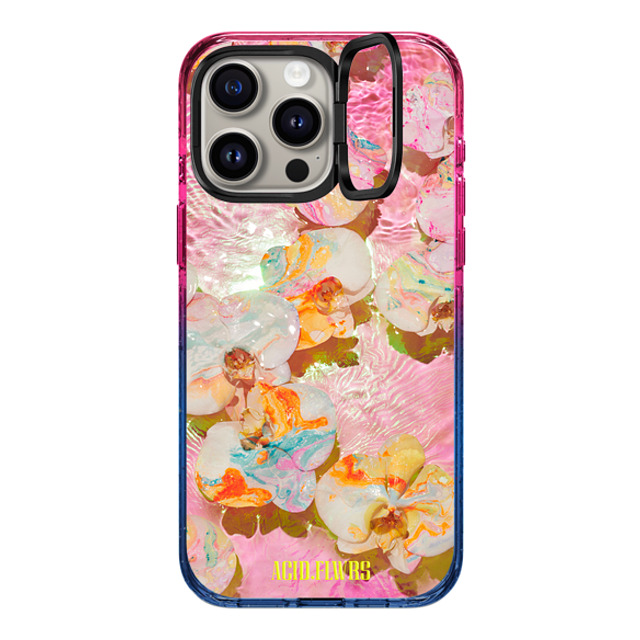 Acid Flwrs x CASETiFY iPhone 15 Pro Max Case Floral Cotton Candy インパクトリングスタンドケース MagSafe対応 AF PINK AQUA Back to School Acid Flwrs x CASETiFY iPhone 15 Pro Max Case Floral Cotton Candy インパクトリングスタンドケース MagSafe対応 AF PINK AQUA Back to School