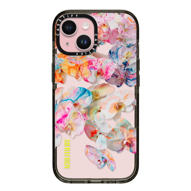 Acid Flwrs x CASETiFY iPhone 15 ケース ブラック インパクトケース AF DREAM FLWRS