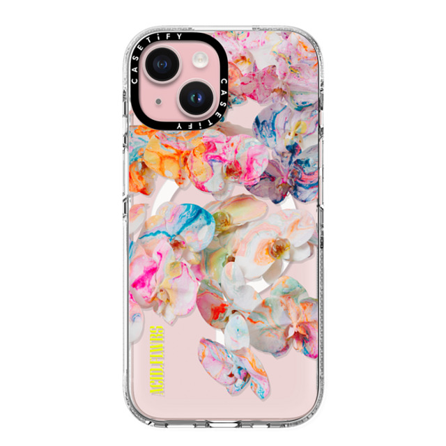 Acid Flwrs x CASETiFY iPhone 15 ケース クリア クリア ケース MagSafe対応 AF DREAM FLWRS