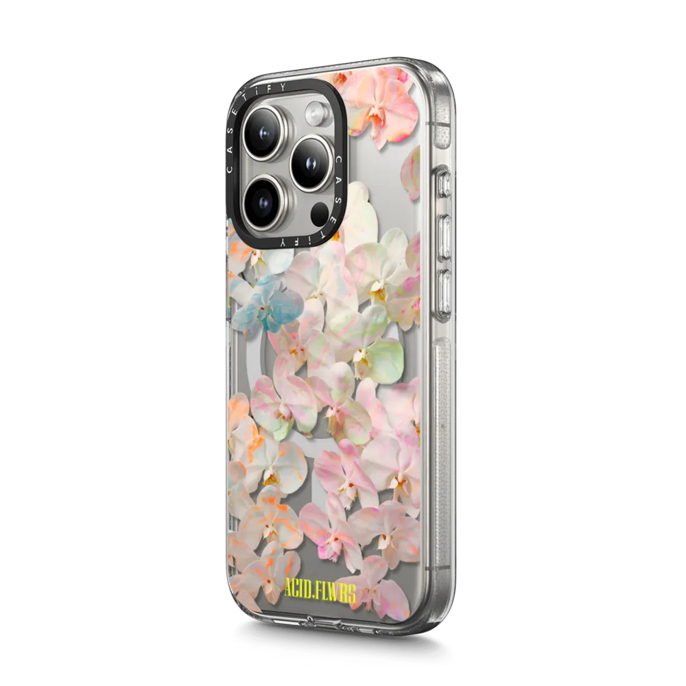 Clear iPhone 15 Pro Max Case MagSafe Compatible - AF PASTEL FLWRS