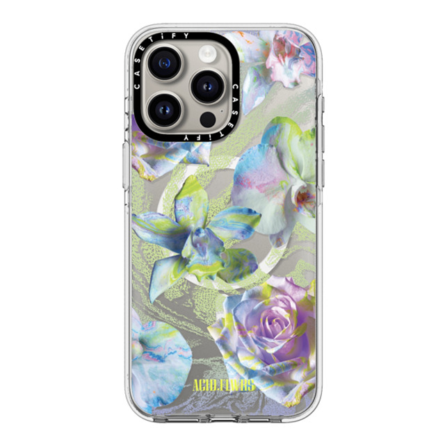 Acid Flwrs x CASETiFY iPhone 15 Pro Max Case Clear Clear Case MagSafe Compatible NEON GARDEN Acid Flwrs x CASETiFY iPhone 15 Pro Max Case Clear Clear Case MagSafe Compatible NEON GARDEN