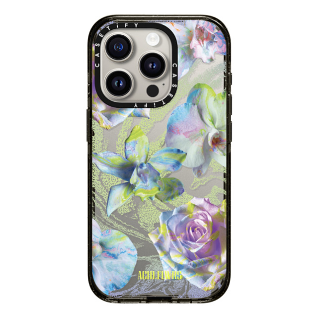 Acid Flwrs x CASETiFY iPhone 15 Pro Case Black Impact Case NEON GARDEN Acid Flwrs x CASETiFY iPhone 15 Pro Case Black Impact Case NEON GARDEN