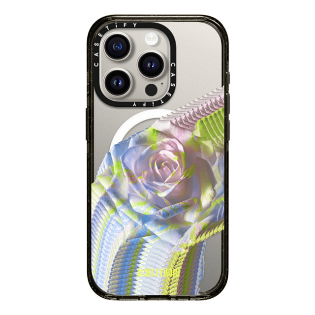 Acid Flwrs x CASETiFY iPhone 15 Pro Case Black Impact Case MagSafe Compatible Marble Rose Acid Flwrs x CASETiFY iPhone 15 Pro Case Black Impact Case MagSafe Compatible Marble Rose