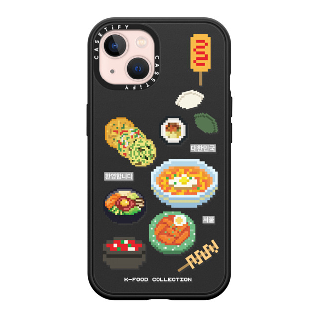 CASETiFY iPhone 13 ケース マットブラック インパクトケース MagSafe対応 K-food medley case park seohyeon