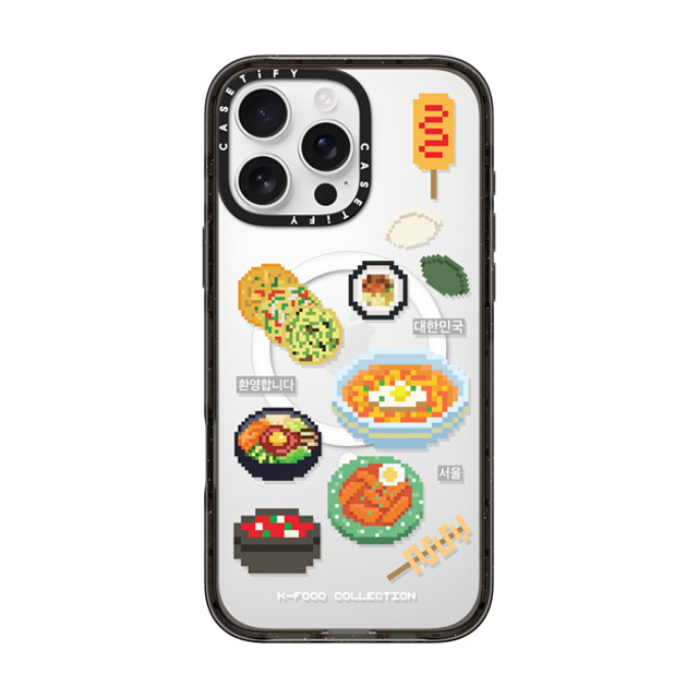 CASETiFY iPhone 16 Pro Max ケース ブラック インパクトケース MagSafe対応 K-food medley case park seohyeon