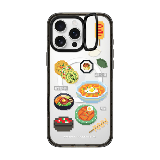 CASETiFY iPhone 16 Pro Max ケース ブラック インパクトリングスタンドケース MagSafe対応 K-food medley case park seohyeon