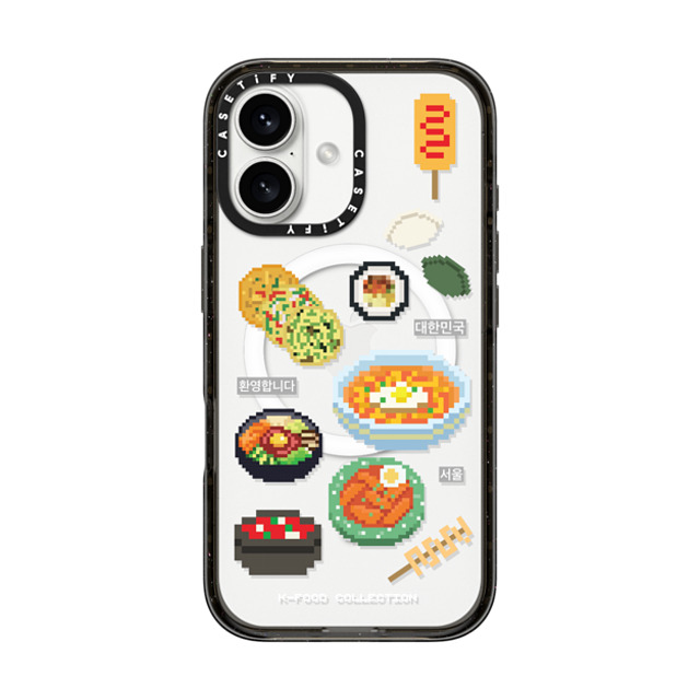 CASETiFY iPhone 16 ケース ブラック インパクトケース MagSafe対応 K-food medley case park seohyeon