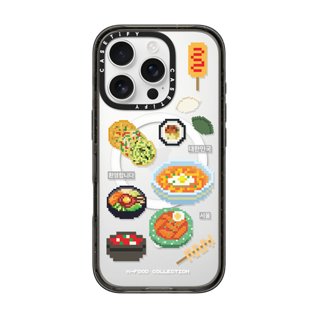 CASETiFY iPhone 16 Pro ケース ブラック インパクトケース MagSafe対応 K-food medley case park seohyeon