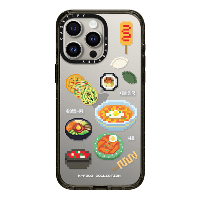 CASETiFY iPhone 15 Pro Max ケース ブラック インパクトケース K-food medley case park seohyeon