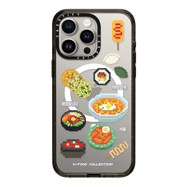 CASETiFY iPhone 15 Pro Max ケース ブラック インパクトケース MagSafe対応 K-food medley case park seohyeon