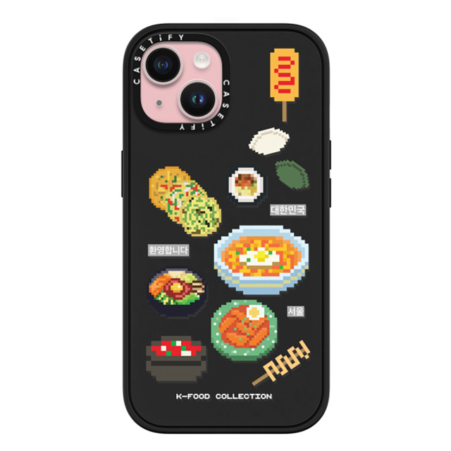 CASETiFY iPhone 15 ケース マットブラック インパクトケース MagSafe対応 K-food medley case park seohyeon