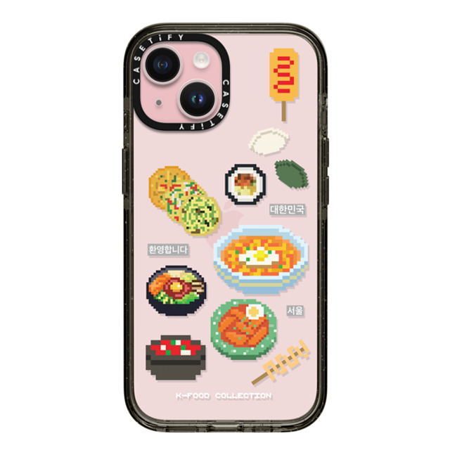 CASETiFY iPhone 15 ケース ブラック インパクトケース K-food medley case park seohyeon