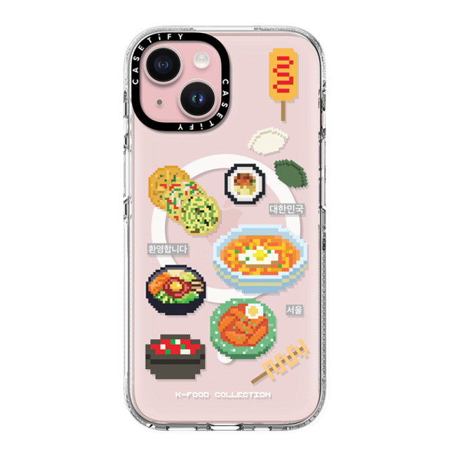 CASETiFY iPhone 15 ケース クリア クリア ケース MagSafe対応 K-food medley case park seohyeon