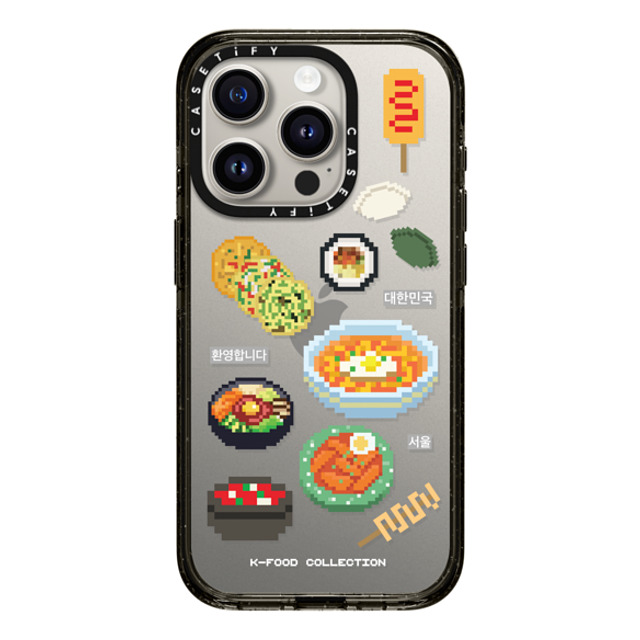 CASETiFY iPhone 15 Pro ケース ブラック インパクトケース K-food medley case park seohyeon