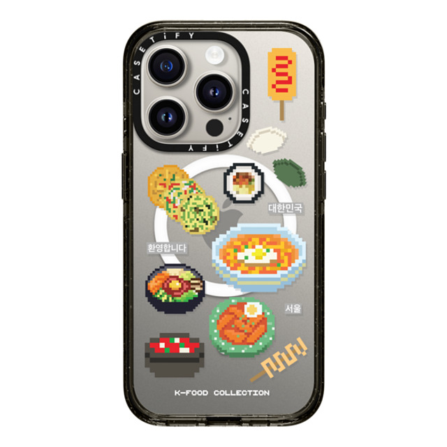 CASETiFY iPhone 15 Pro ケース ブラック インパクトケース MagSafe対応 K-food medley case park seohyeon