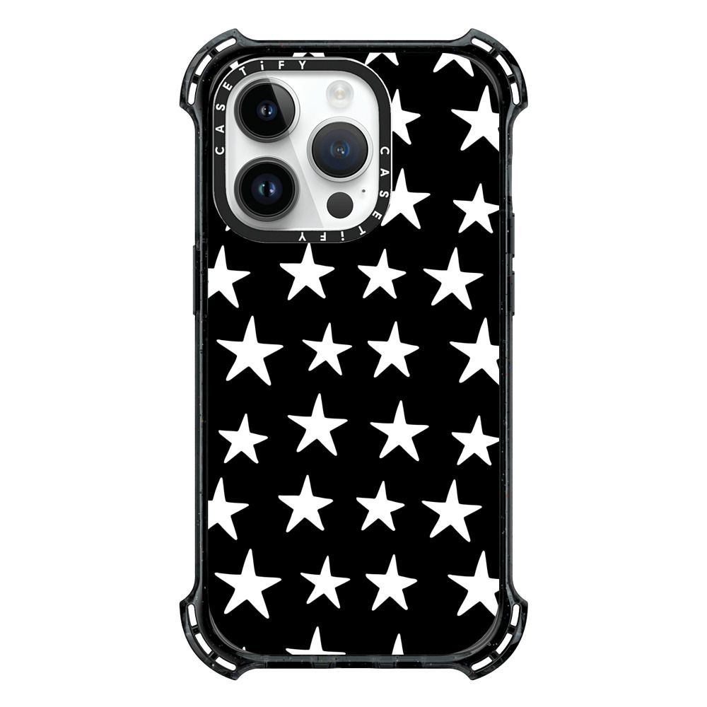 Bounce iPhone 14 Pro Case MagSafe Compatible - Star Pattern Black