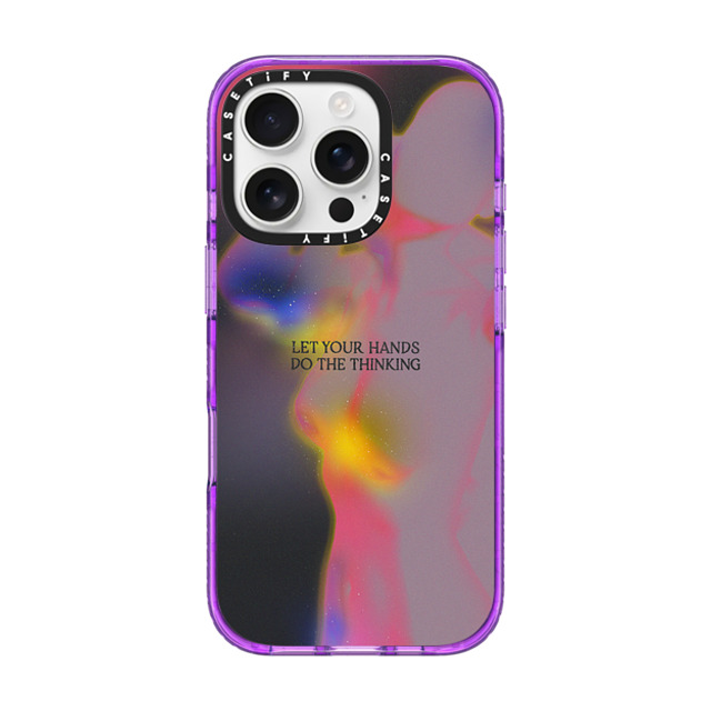Edreika x CASETiFY iPhone 16 Pro ケース パープル インパクトケース MagSafe対応 YOUR HANDS BY EDREIKA