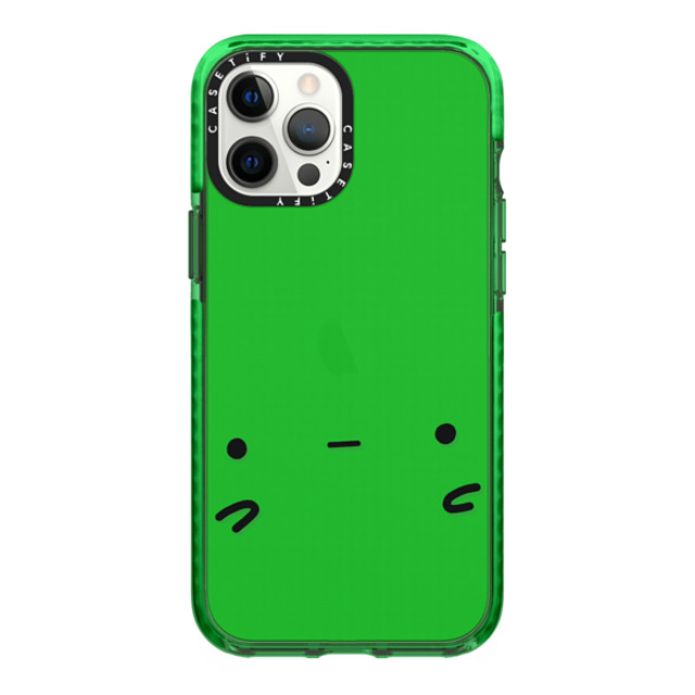 sad potato club x CASETiFY iPhone 12 Pro Max ケース グリーン インパクトケース sad potato face