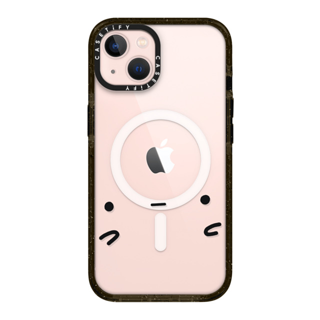 sad potato club x CASETiFY iPhone 13 ケース ブラック インパクトケース MagSafe対応 sad potato face