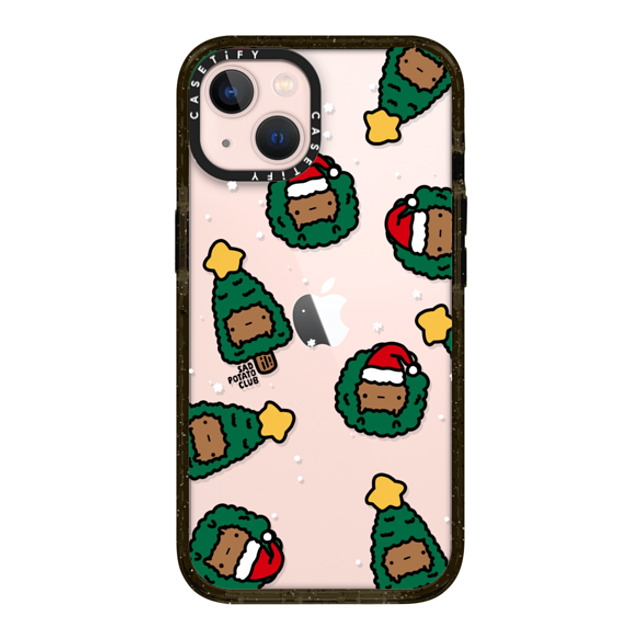 sad potato club x CASETiFY iPhone 13 ケース ブラック インパクトケース merry potatomas