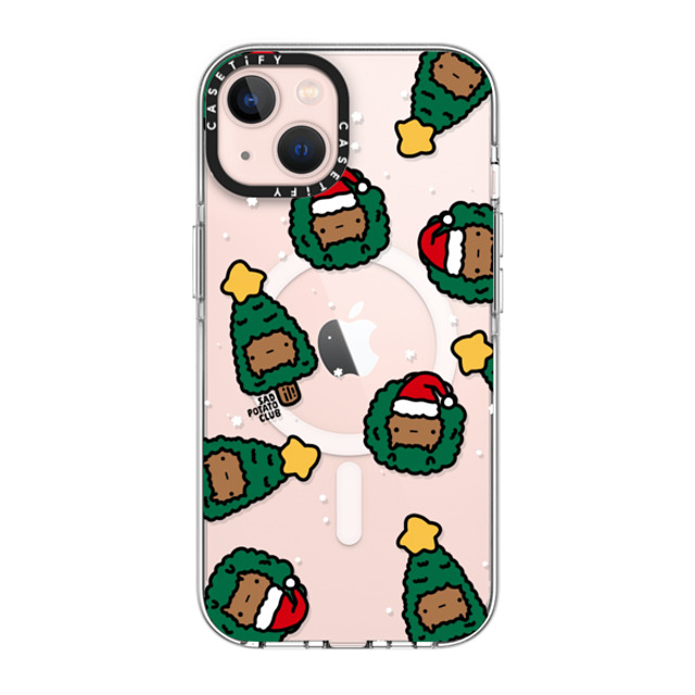 sad potato club x CASETiFY iPhone 13 ケース クリア クリア ケース MagSafe対応 merry potatomas