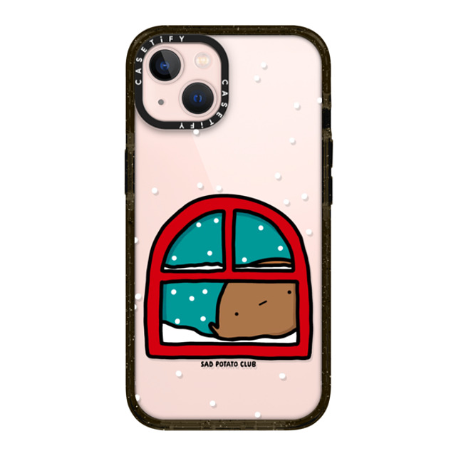 sad potato club x CASETiFY iPhone 13 ケース ブラック インパクトケース i'm an inside potato