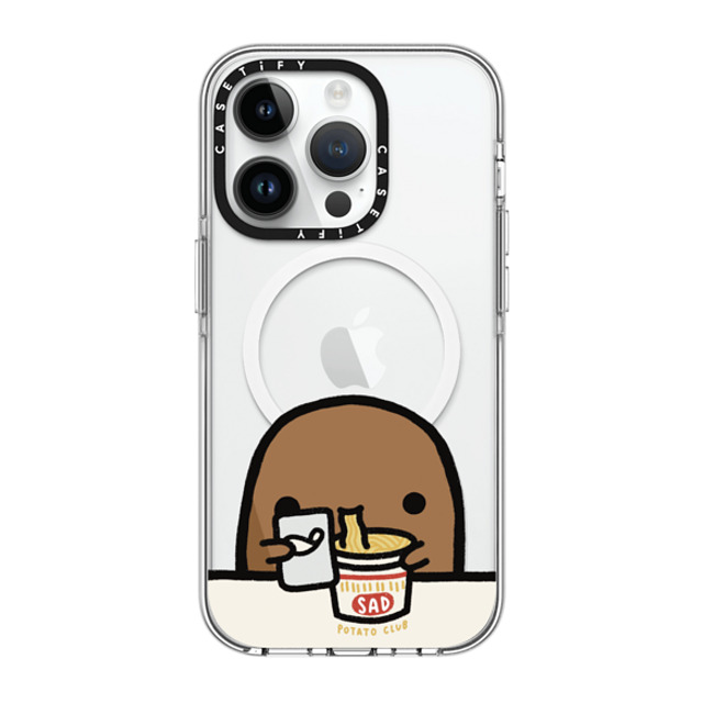 sad potato club x CASETiFY iPhone 14 Pro ケース クリア クリア ケース MagSafe対応 cup noodles by sad potato club