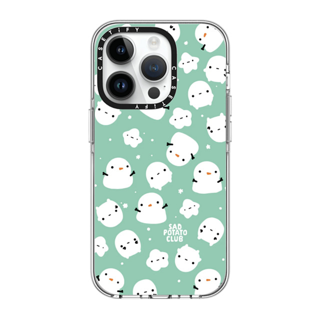 sad potato club x CASETiFY iPhone 14 Pro ケース クリア クリア ケース MagSafe対応 snowy potatoes