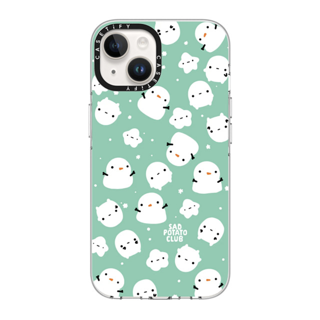 sad potato club x CASETiFY iPhone 14 ケース クリア クリア ケース MagSafe対応 snowy potatoes