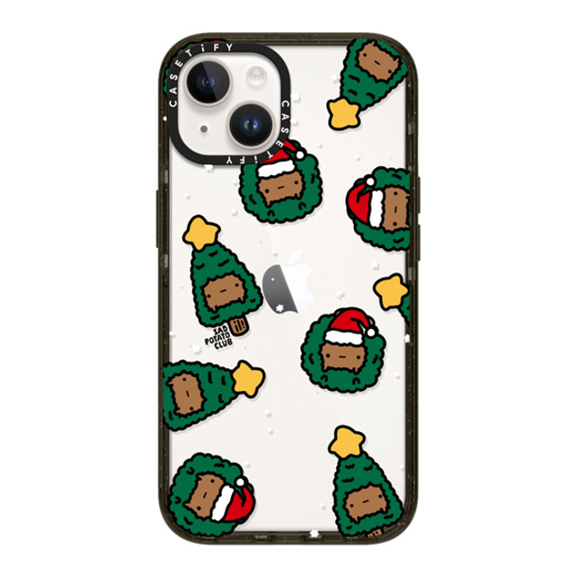 sad potato club x CASETiFY iPhone 14 ケース ブラック インパクトケース merry potatomas