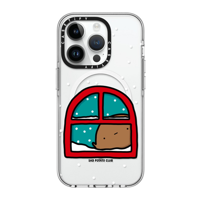 sad potato club x CASETiFY iPhone 14 Pro ケース クリア クリア ケース MagSafe対応 i'm an inside potato