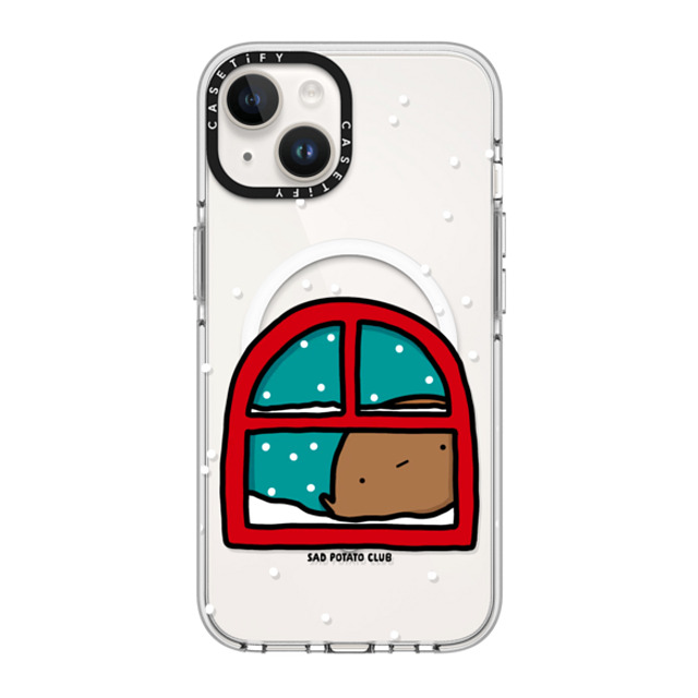 sad potato club x CASETiFY iPhone 14 ケース クリア クリア ケース MagSafe対応 i'm an inside potato