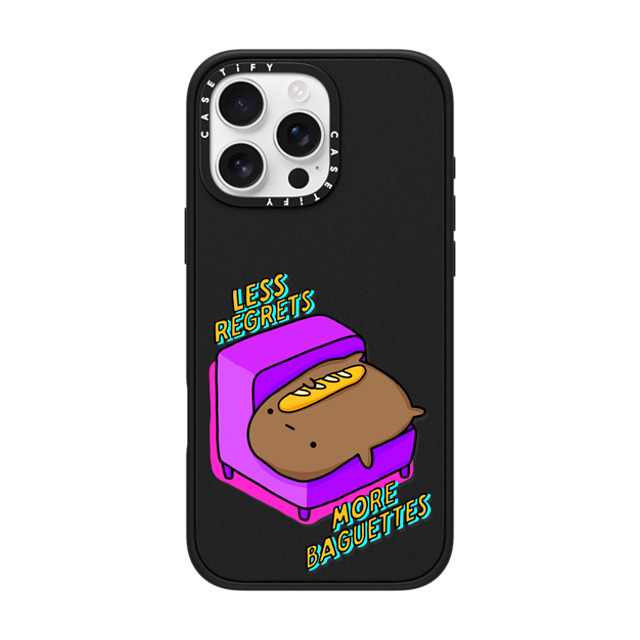 sad potato club x CASETiFY iPhone 16 Pro Max Case Cartoon Matte Black Impact Case MagSafe Compatible less regrets, more baguettes Back to School sad potato club x CASETiFY iPhone 16 Pro Max Case Cartoon Matte Black Impact Case MagSafe Compatible less regrets, more baguettes Back to School