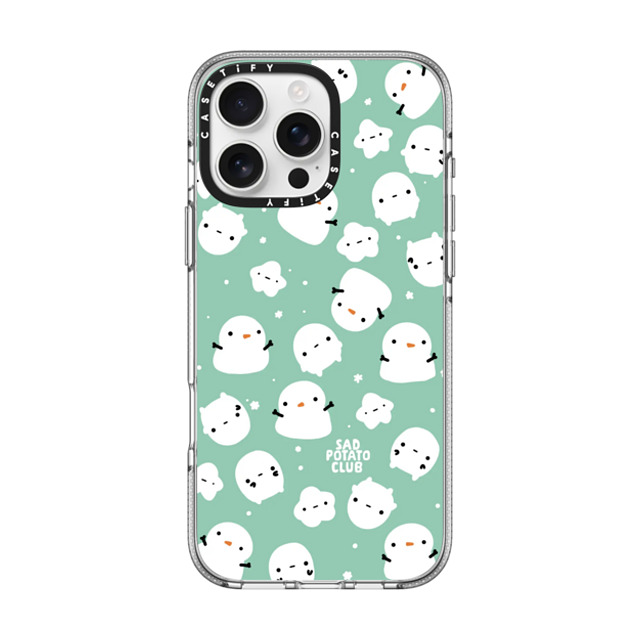 sad potato club x CASETiFY iPhone 16 Pro Max ケース クリア クリア ケース MagSafe対応 snowy potatoes