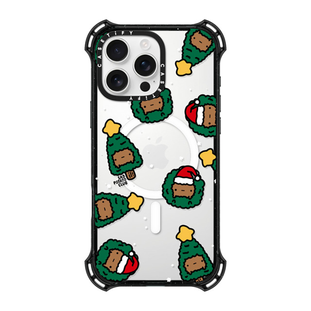 sad potato club x CASETiFY iPhone 16 Pro Max ケース ブラック バウンスケース merry potatomas