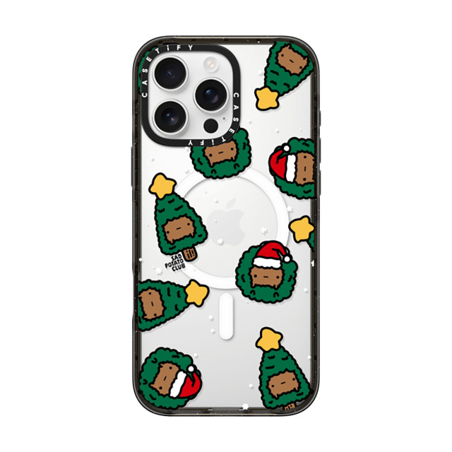 sad potato club x CASETiFY iPhone 16 Pro Max ケース ブラック インパクトケース MagSafe対応 merry potatomas