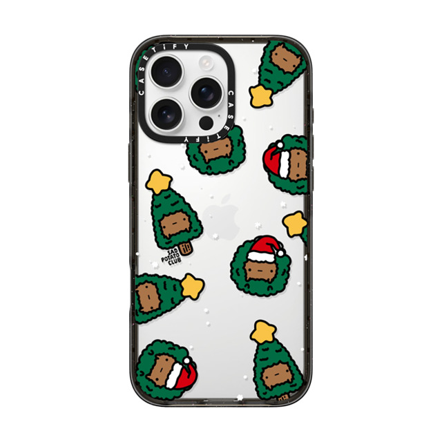 sad potato club x CASETiFY iPhone 16 Pro Max ケース ブラック インパクトケース merry potatomas